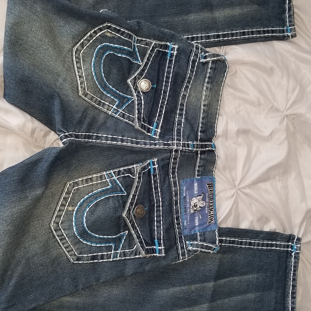 True Religion Ricky Super T Blue Tag Men sz 32